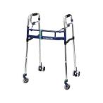 アズワン(AS ONE) ニュースライドフィット歩行器(超ハイタイプ) 前輪・後輪キャスター式 HT-0294WT