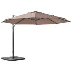  восток . сад зонт Brown зонт примерно ширина 345× глубина 410× высота 260cm Brown aluminium сборка товар балкон дерево панель веранда RKC-729BR