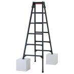 長谷川工業 ブラック アルミ製はしご兼用脚立  (10911) アルミ製 ワンタッチバー  RYZB-18a [個人宅配送不可]