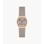 スカーゲン(SKAGEN) GRENEN LILLE 三針デイト グレーストーン LiteHide レザーウォッチ SKW3052