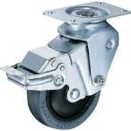 ■ハンマー クッションキャスター旋回式ゴム車輪 100mm 線径2.9mm ストッパー付 935BBEFR10029(3093051)