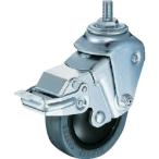 ■ハンマー クッションキャスターねじ込み旋回式ゴム車輪 100mm 線径3.2mm SP付 935BEAFR100M1232(3093158)