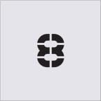 #IM stencil 8 знак размер 50×40mm AST32(4341279)