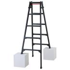 長谷川工業 ブラック アルミ製はしご兼用脚立  (10910) アルミ製 ワンタッチバー  RYZB-15a [個人宅配送不可]