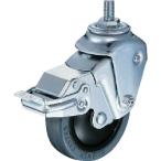 ■ハンマー クッションキャスターねじ込み旋回式ゴム車輪 100mm 線径2.9mm SP付 935BEAFR100M1229(3093140)