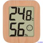 ■シンワ デジタル温湿度計 環境チェッカー 木製 ライトブラウン 73234(5365208)