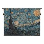 The starry night european tapestry - 34 in. x 26 in. cotton/viscose/polyest