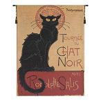 Tournee du chat noir i european tapestry - 26 in. x 38 in. cotton/vicose/po