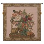 Floral vase and fruits european tapestry - 37 in. x 36 in. cotton by Jan Br