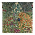 Flower garden iii by klimt european tapestry - 36 in. x 37 in. cotton/wool/
