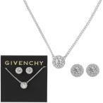 ジバンシー GIVENCHY 11395717-1 クリスタル パヴェ ネックレス＆ピアスセット ペンダント スタッドピアス シルバー レディース
