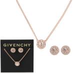 ジバンシー GIVENCHY 11395717-3 クリスタル パヴェ ネックレス＆ピアスセット ペンダント スタッドピアス ローズゴールド レディース