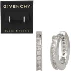 ジバンシー GIVENCHY 11545080-1 クリスタル パヴェ ハギー フープ ピアス シルバー レディース