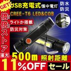 LED懐中電灯 強力 USB充電式 ハンドライト ミニ型 ledライト CREE 800lm ズーム 機能 夜釣り 登山 防水 防災グッズ アウトドア 90日保証