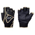 (セール) がまかつ CORDURA (R) トーナメントグローブ (5本切) GM-7293 ブラック×ゴールド LLサイズ  / メール便可