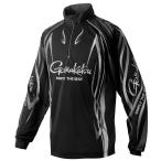  Gamakatsu 2WAY принт Zip рубашка GM-3734 черный × серебряный LL размер / gamakatsu (+5)