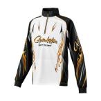 がまかつ 2WAYプリントジップシャツ(長袖) GM-3814 ブラック×ホワイト Lサイズ (+5)