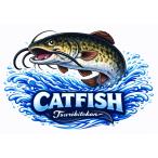 釣りステッカー ナマズ Mサイズ 約6.5cm TS-87｜ちょ