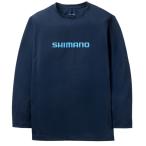 シマノ ドライロゴTシャツ ロングスリーブ  SH-022Z ネイビー XLサイズ｜ウェア (置き配可 送料450円) (+5)