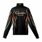  Gamakatsu 2WAY принт Zip рубашка ( длинный рукав ) черный GM3814 ( рыбалка рубашка застежка-молния есть рубашка )[ бесплатная доставка ]