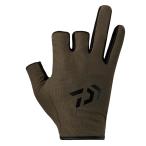 ダイワ 吸水速乾グローブ3本カット カーキ DG-6425 (フィッシンググローブ 釣り) ゆうパケット可