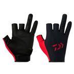 ダイワ 吸水速乾グローブ3本カット ブラック DG-6425 (フィッシンググローブ 釣り) ゆうパケット可