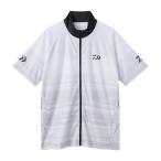  Daiwa половина рукав dry рубашка полный Zip белый DE-7426 ( рыбалка рубашка рубашка с коротким рукавом )