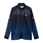 ダイワ ロングスリーブドライシャツフルジップ ブルー DE-7326 (フィッシングシャツ 長袖シャツ)