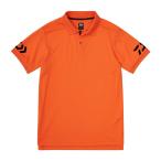 ダイワ 半袖ポロシャツ オレンジ×ブラック DE-7925 (フィッシングシャツ 定番)