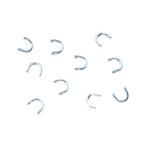 日本の部品屋 クレビス 1.2x4.5x1.0m/m線用 ブラス製 シルバー  (ルアー自作) ゆうパケット可