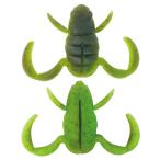 ボトムアップ スクーパーフロッグダディ Fエコ #E019 グリパンチャート (ブラックバスワーム)