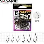 ささめ針 カン付丸セイゴ （50本入） 黒 05VRI 14号 ゆうパケット可