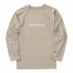 シマノ ドライロゴTシャツロングスリーブ モスグレー SH-022W (フィッシングシャツ 長袖Tシャツ)