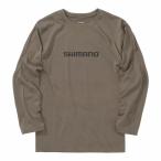 シマノ ドライロゴTシャツロングスリーブ ダークカーキ SH-022W (フィッシングシャツ 長袖Tシャツ)