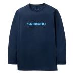 シマノ ドライロゴTシャツロングスリーブ ネイビー SH-022Z (フィッシングシャツ 長袖Tシャツ)
