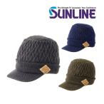 サンライン アングラーズブリムニット ステータス フィッシング 防寒帽子 キャップ ウエア 磯釣り 鮎 船 ルアー CP-5159