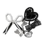 CROCS シューズアクセサリー INDIE LUXE SILVER 5PACK