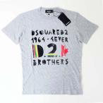 DSQUARED2 ディースクエアード S71GD1261 ヴィンテージ 擦れプリント Tシャツ グレー
