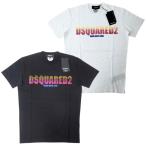 DSQUARED2 ディースクエアード S71GD1393 グラデーションロゴ プリント 半袖Tシャツ