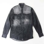 ショッピングディースクエアード DSQUARED2 ディースクエアード S71DM0700 ダメージ加工 スタッズ ウエスタン デニム シャツ