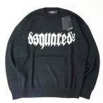 DSQUARED2 ディースクエアード S74HA1416 メンズ ロゴ アルパカ混 ニット セーター ブラック