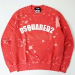 ショッピングディースクエアード DSQUARED2 ディースクエアード S74GU0677 ダメージ加工 スウェット シャツ コーラル レッド