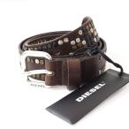 DIESEL ディーゼル B-OST メンズ スタッズ レザー ベルト 本革 ブラウン