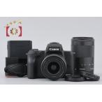 ショッピングEOS 【中古】Canon キヤノン EOS Kiss M ダブルズームキット ブラック