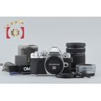 【中古】OLYMPUS オリンパス OM-D E-M10 Mark III EZ ダブルズームキット シルバー シャッター回数僅少
