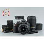 [ б/у ]Nikon Nikon D3200 двойной zoom линзы комплект черный shutter частота . немного 