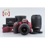 [ б/у ]Nikon Nikon D3100 двойной zoom комплект красный shutter частота . немного 