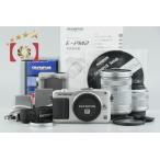 【中古】OLYMPUS オリンパス PEN mini E-PM2 シルバー ダブルズームレンズキット 元箱付き