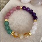 女性向け天然石ブレスレット幸運ビー...