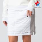 SALE スカート ゴルフウェア レディース 中綿 キルティング ストレッチ ロゴ 暖かい ホワイト 白 M L おしゃれ シンプル 秋 冬ファイブスター